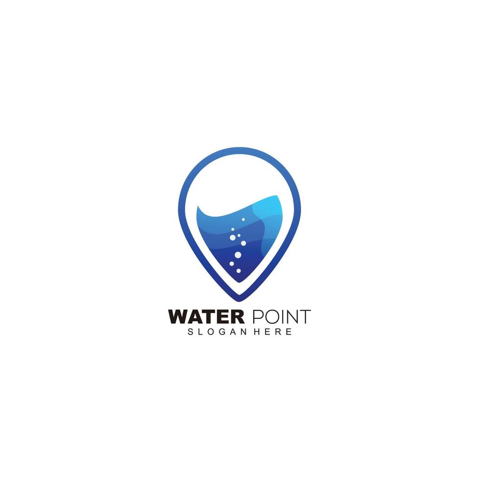 vatten stift logotyp mall illustration ikon design vektor