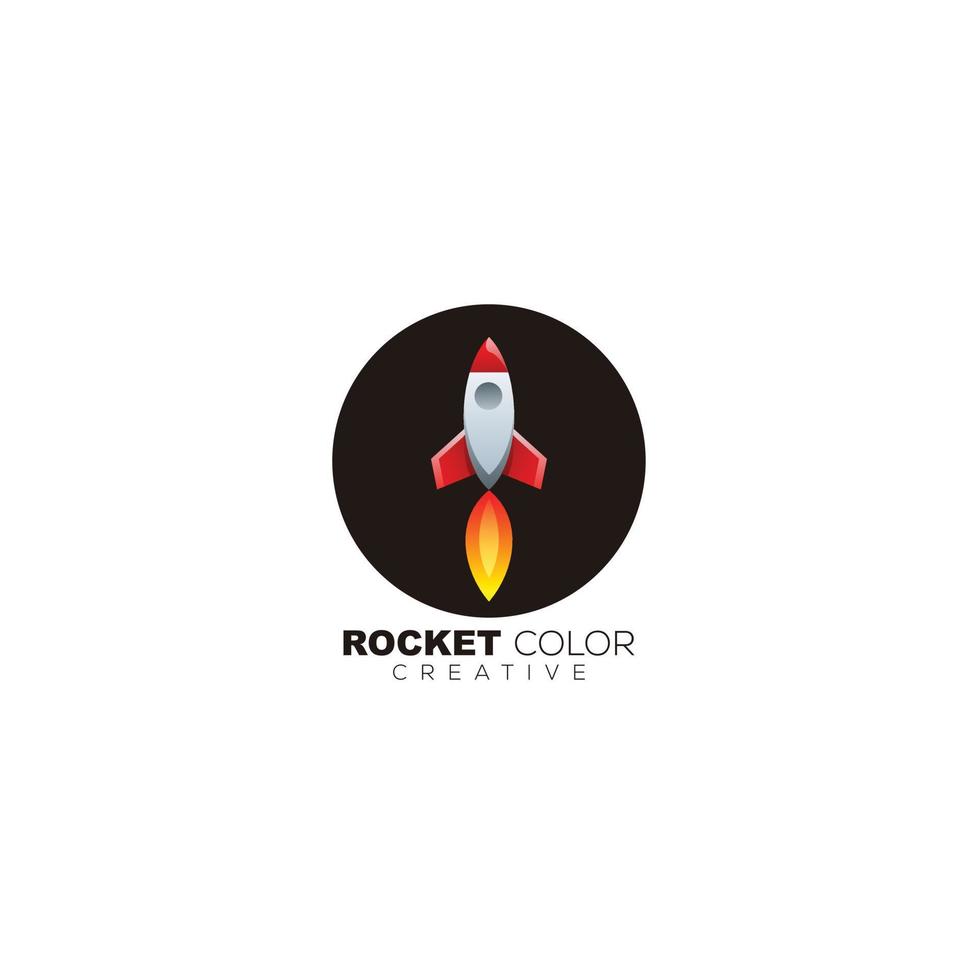 Raketensymbol-Logo-Design-Vorlage vektor