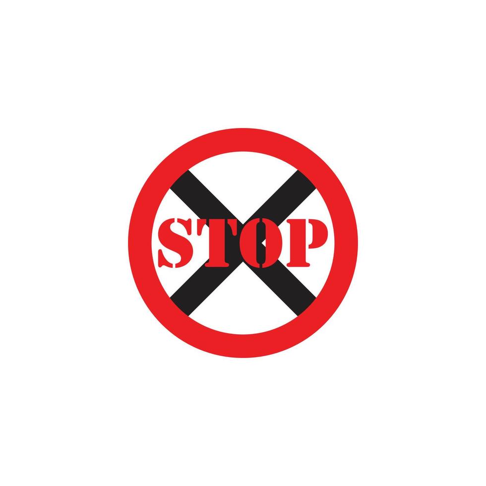 Stopp-Logo-Symbol vektor