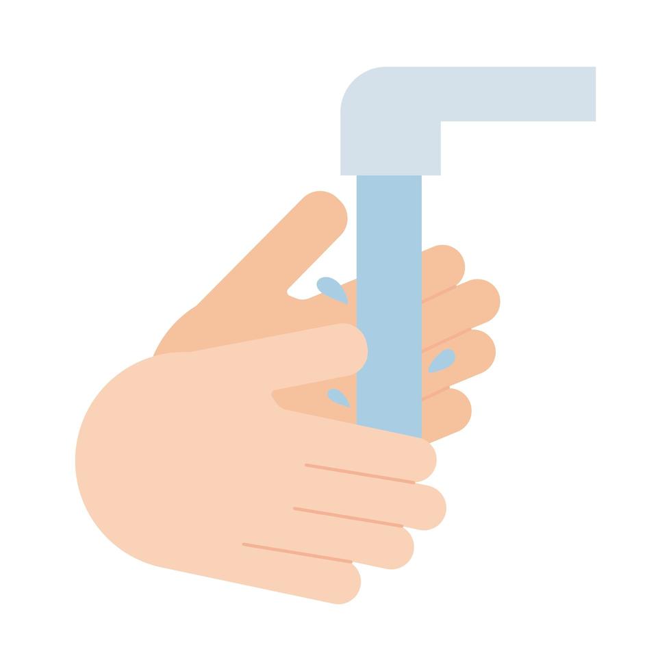 Hände waschen flache Stilikone vektor