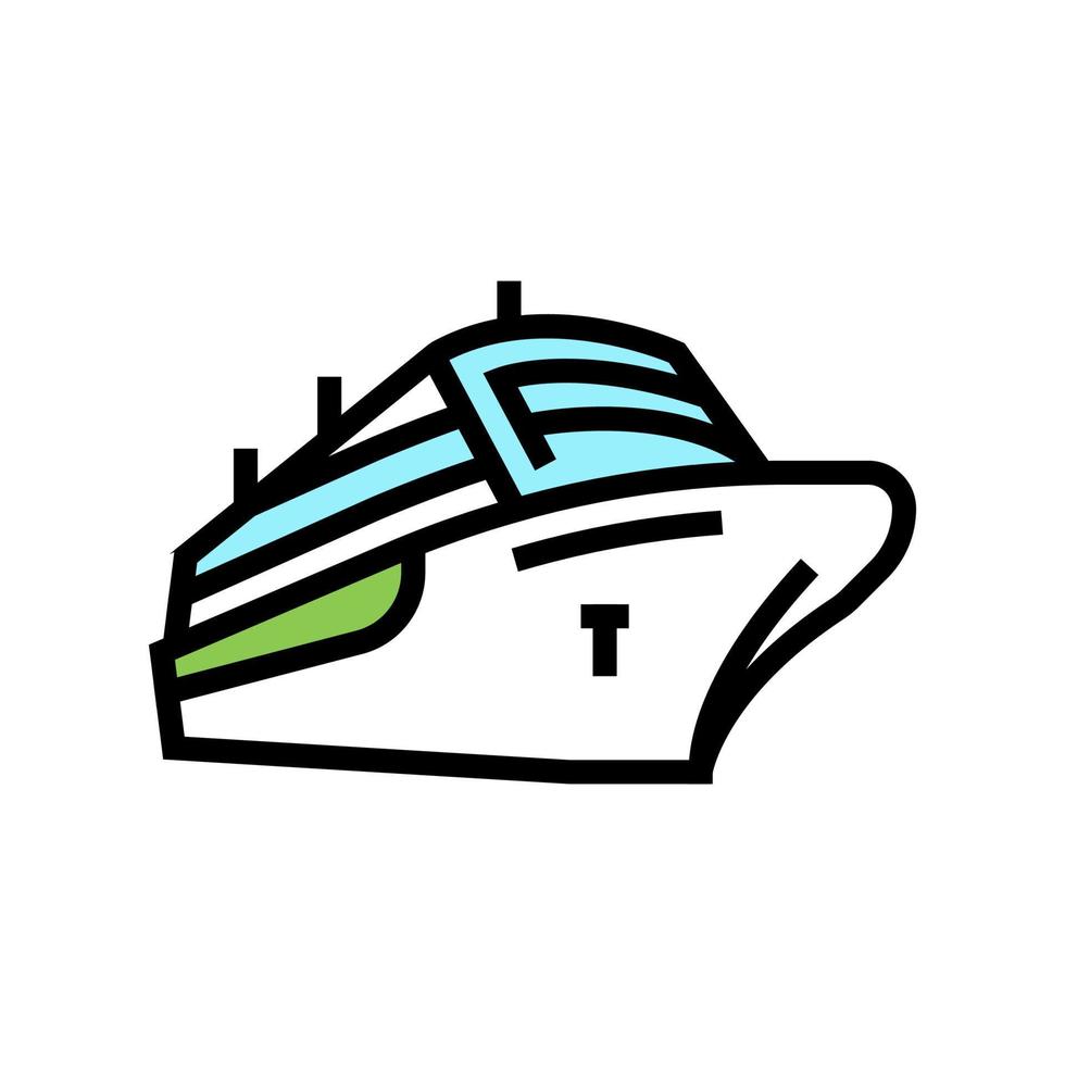 kreuzfahrtschiff, seetransport, farbe, symbol, vektor, illustration vektor