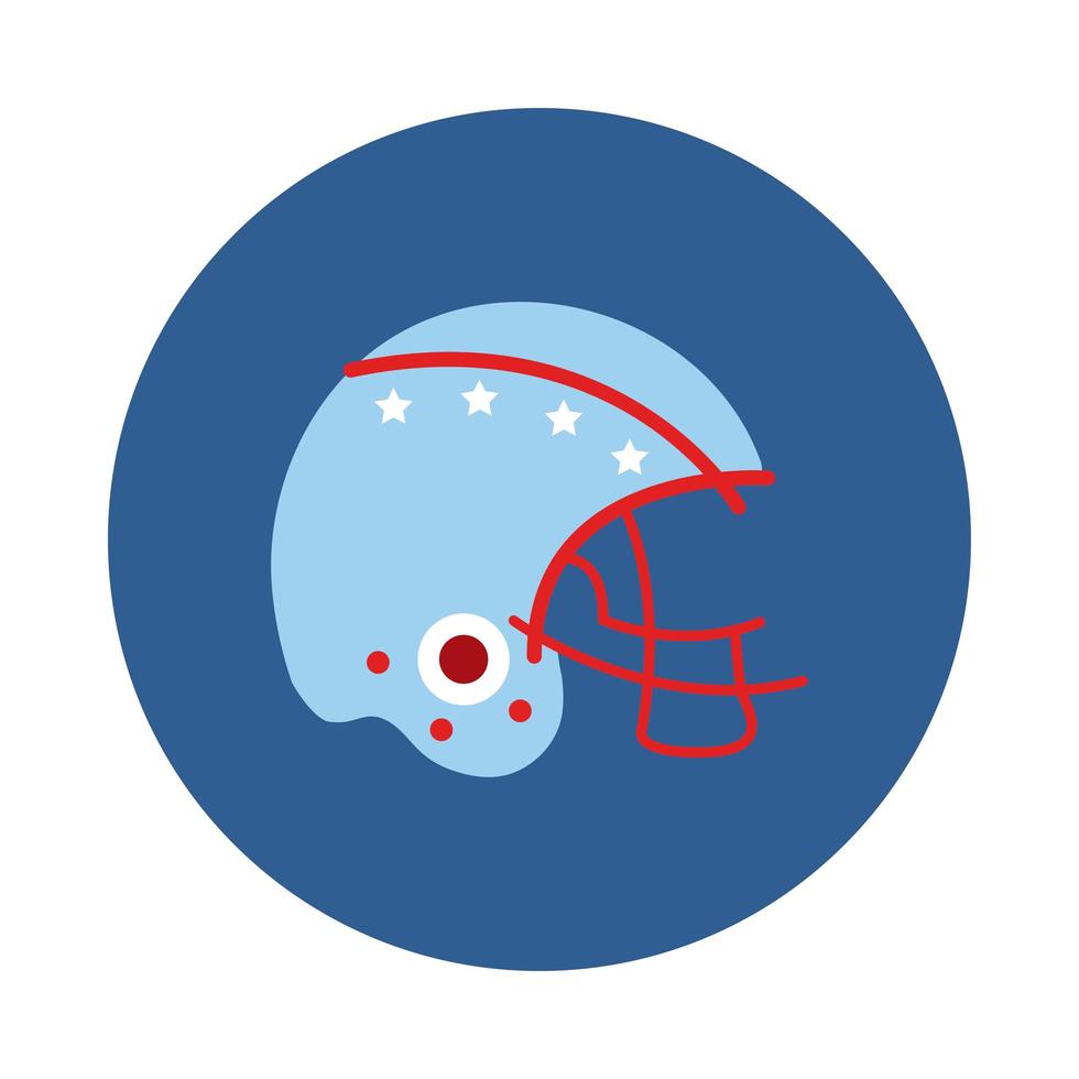 American Football Helm Block Stil Vektor-Illustration Design vektor