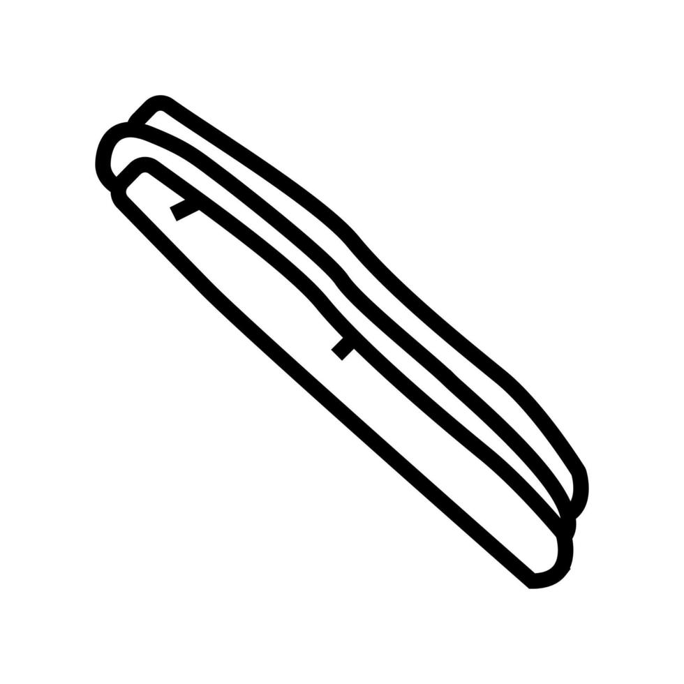 Atlantische Klappmesser Muschellinie Symbol Vektor Illustration