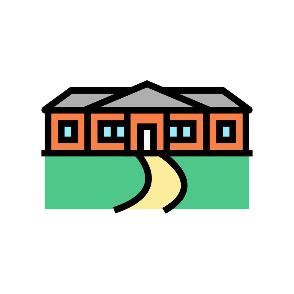 ranch hus Färg ikon vektor illustration