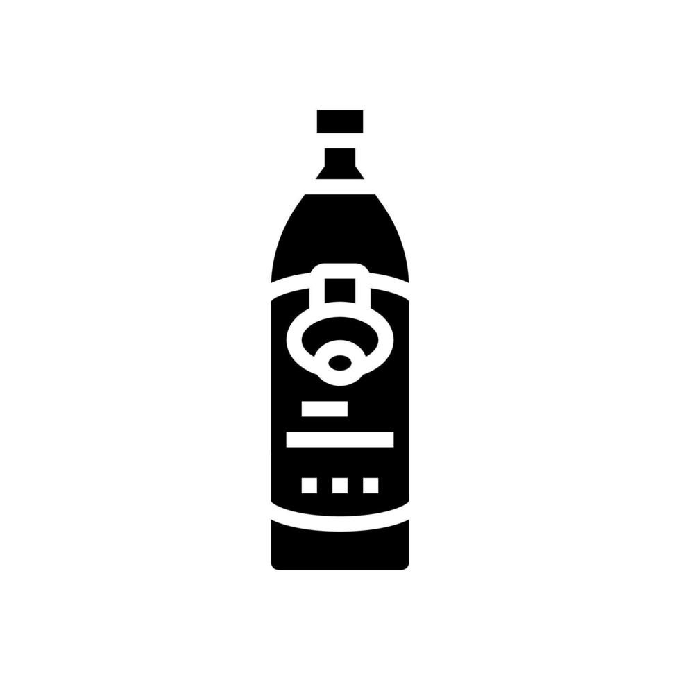 Öl-Olivenflasche Glyphen-Symbol-Vektor-Illustration vektor