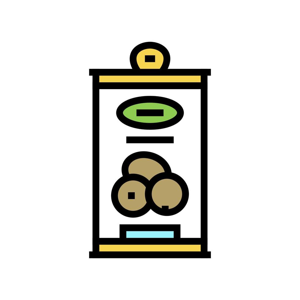 konservering oliv i behållare Färg ikon vektor illustration