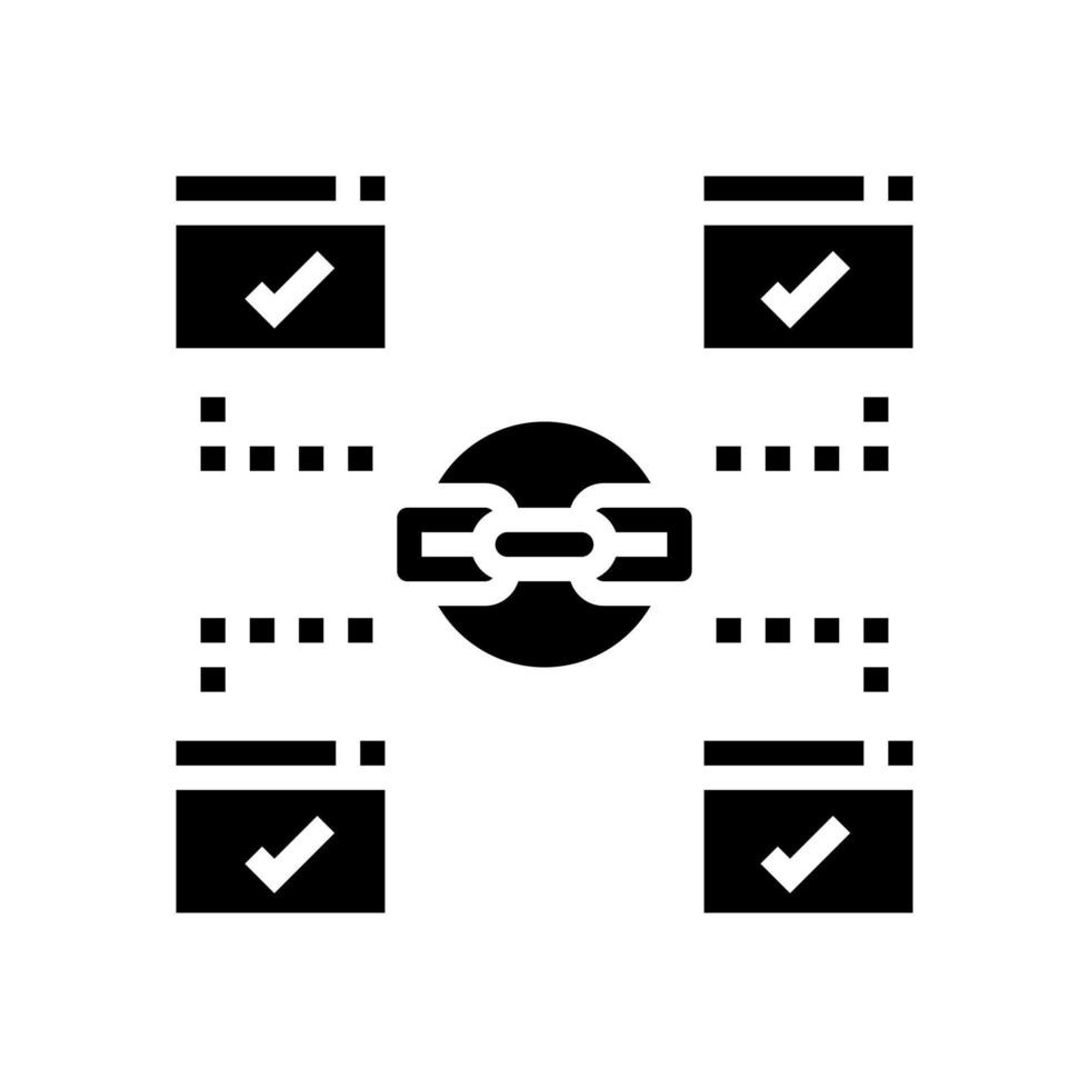 Relevante ausgehende Links Glyphensymbol-Vektorillustration vektor