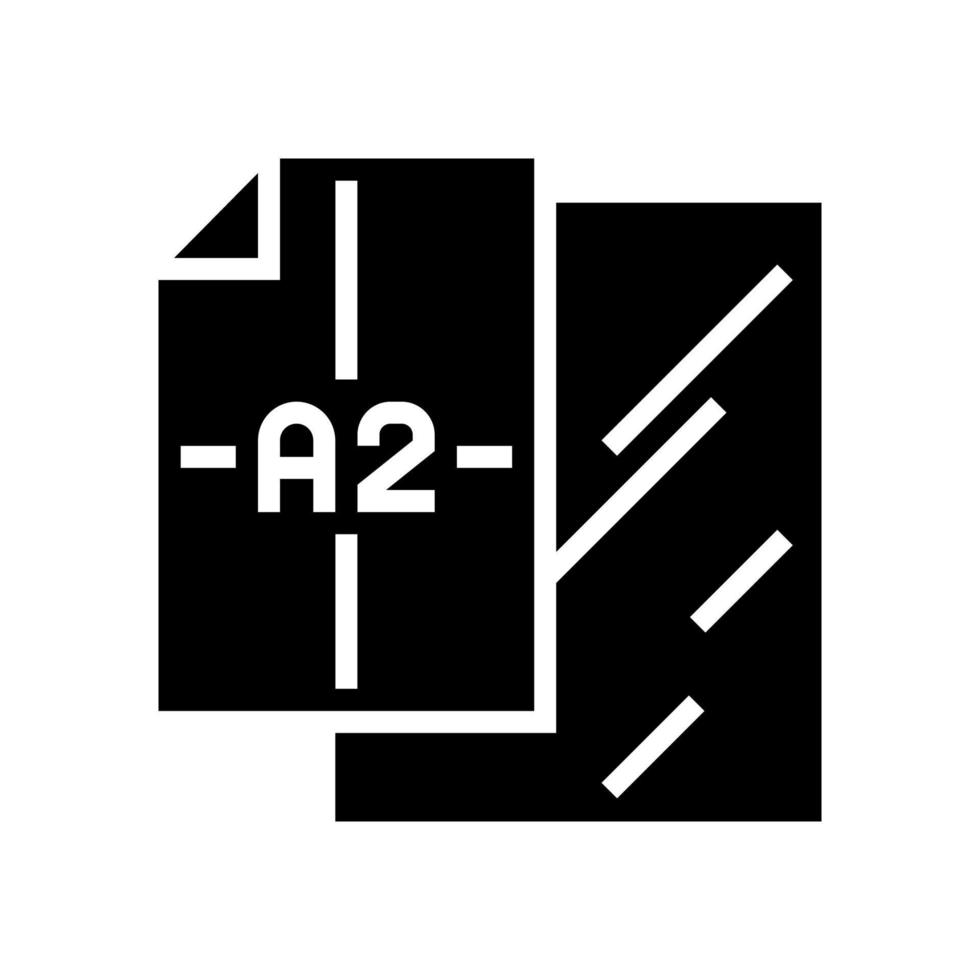 A2-Format für den Posterdruck Glyphensymbol-Vektorillustration vektor