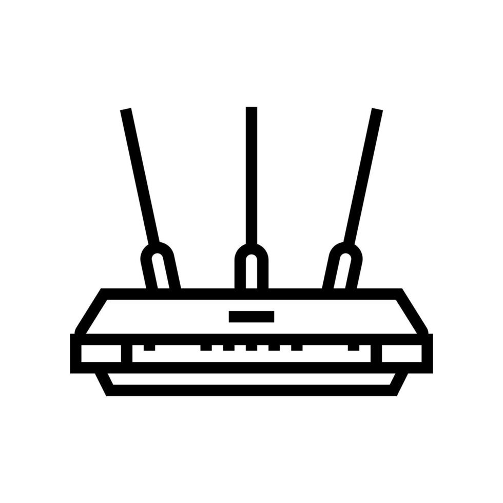 router elektronisk Utrustning linje ikon vektor illustration