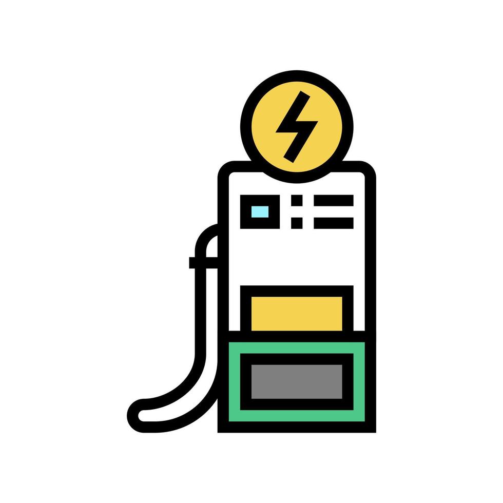 laddning elektrisk bil station Färg ikon vektor illustration