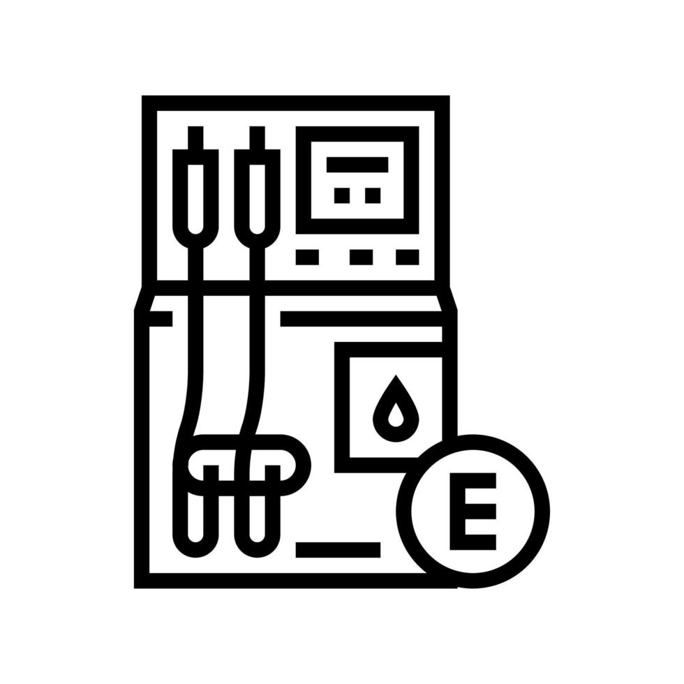 ethanol tankstelle linie symbol vektor illustration