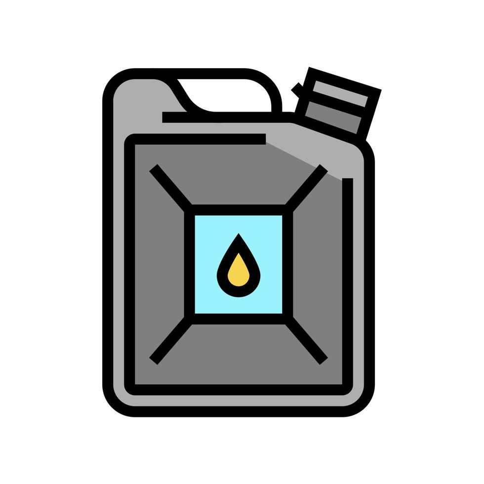 Kanister für Kraftstofffarbe Symbol Vektor Illustration