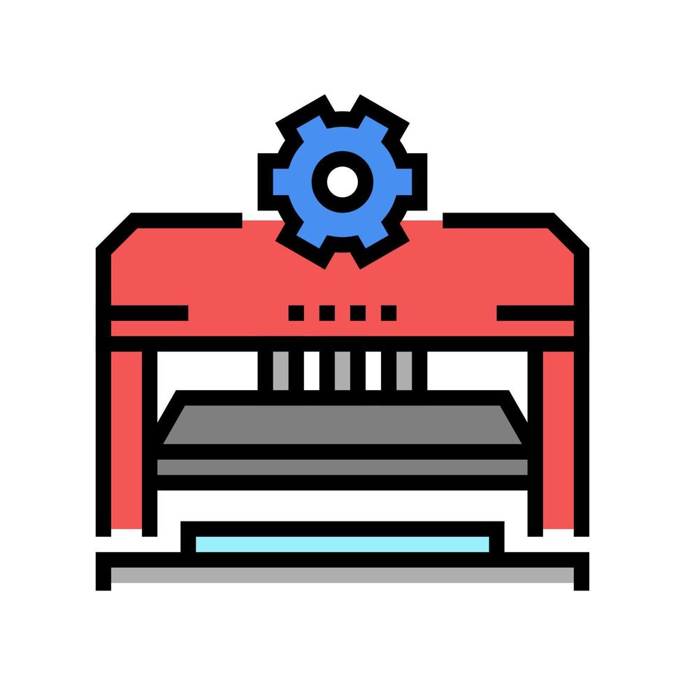 Umformen und Stanzen von Teilen Auto Farbe Symbol Vektor Illustration