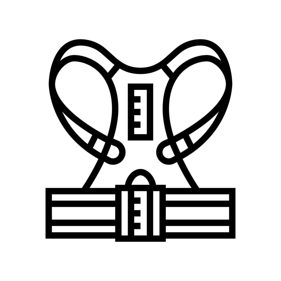 Korsett Werkzeuglinie Symbol Vektor Illustration