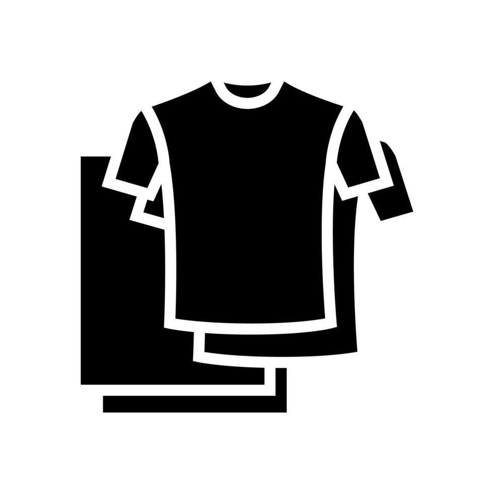 t-shirt textil- Kläder glyf ikon vektor illustration
