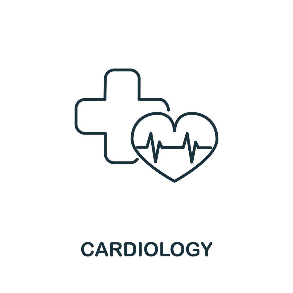 Kardiologie-Symbol aus der medizinischen Sammlung. einfaches Linienelement Kardiologiesymbol für Vorlagen, Webdesign und Infografiken vektor