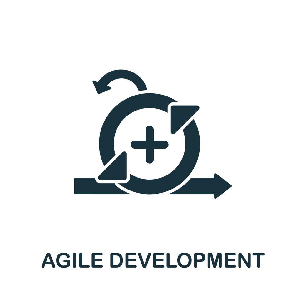 Symbol für agile Entwicklung aus der Sammlung mobiler App-Entwicklung. einfaches Symbol für agile Entwicklung für Vorlagen, Webdesign und Infografiken vektor