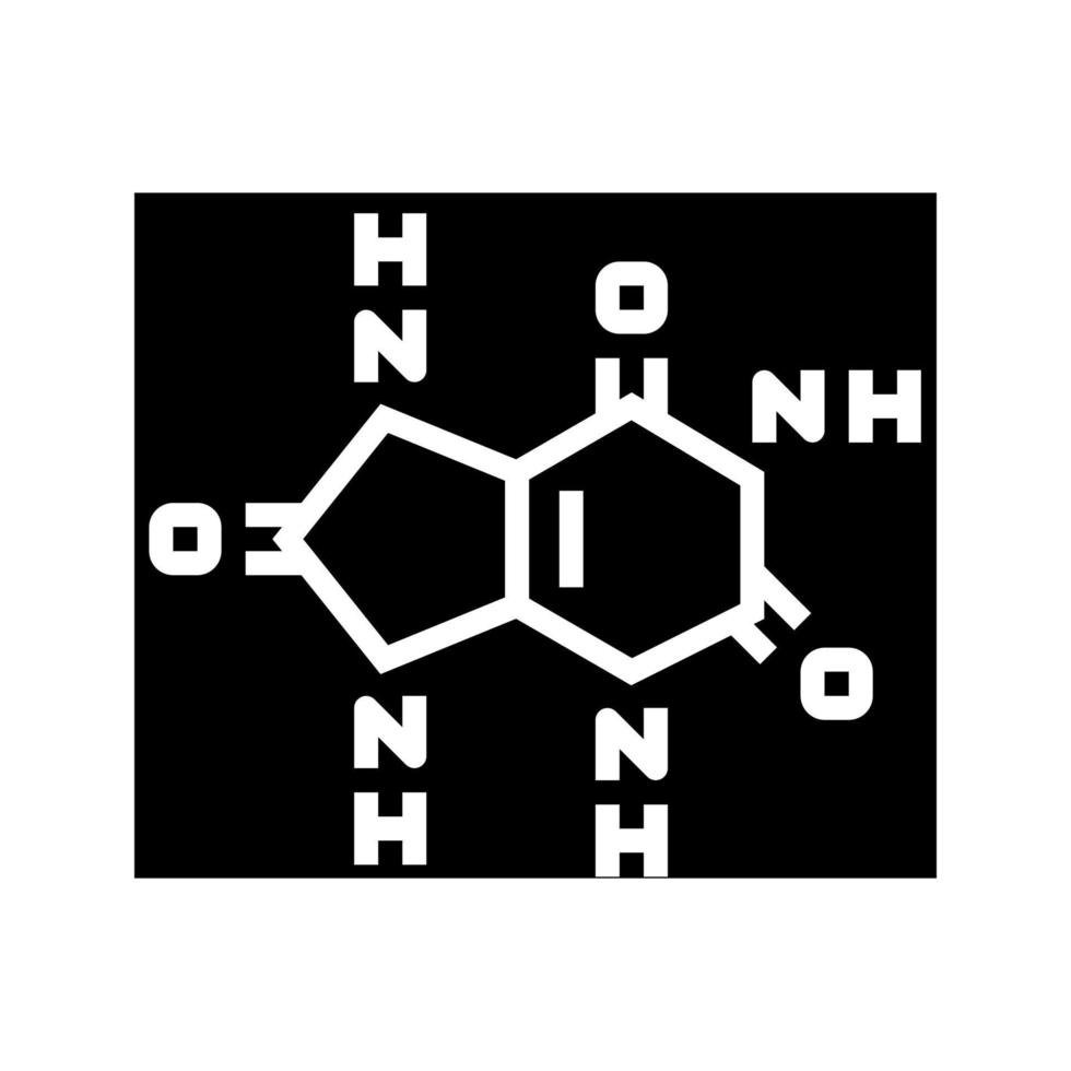 Harnsäure Ursache der Gicht-Glyphen-Symbolvektorillustration vektor