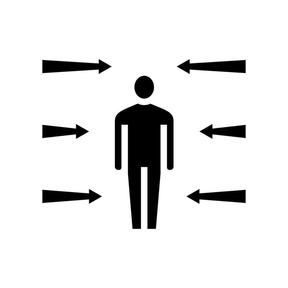 Flexibilität Soft Skill Glyphe Symbol Vektor Illustration