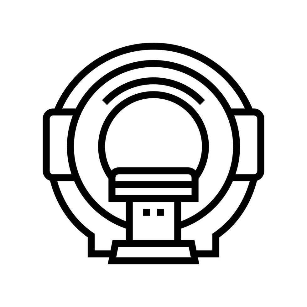 mri radiologi Utrustning linje ikon vektor illustration