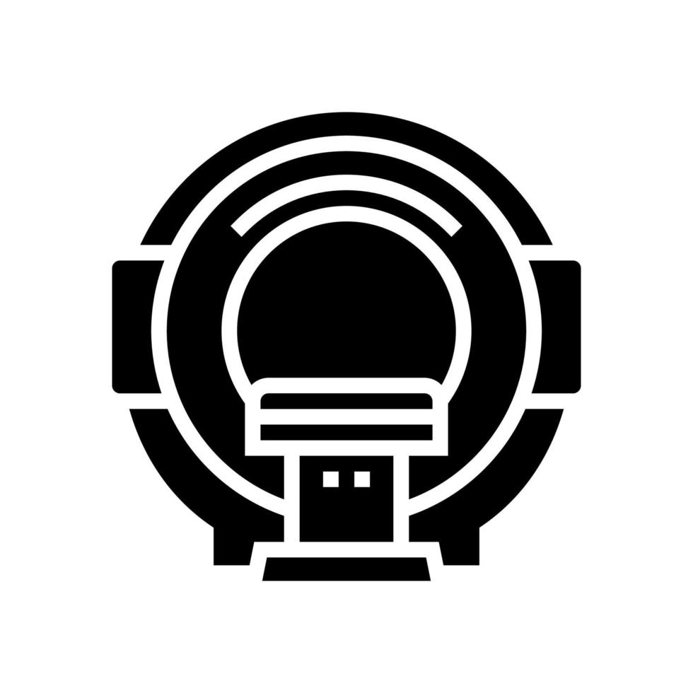 mri-radiologieausrüstung glyph symbol vektorillustration vektor