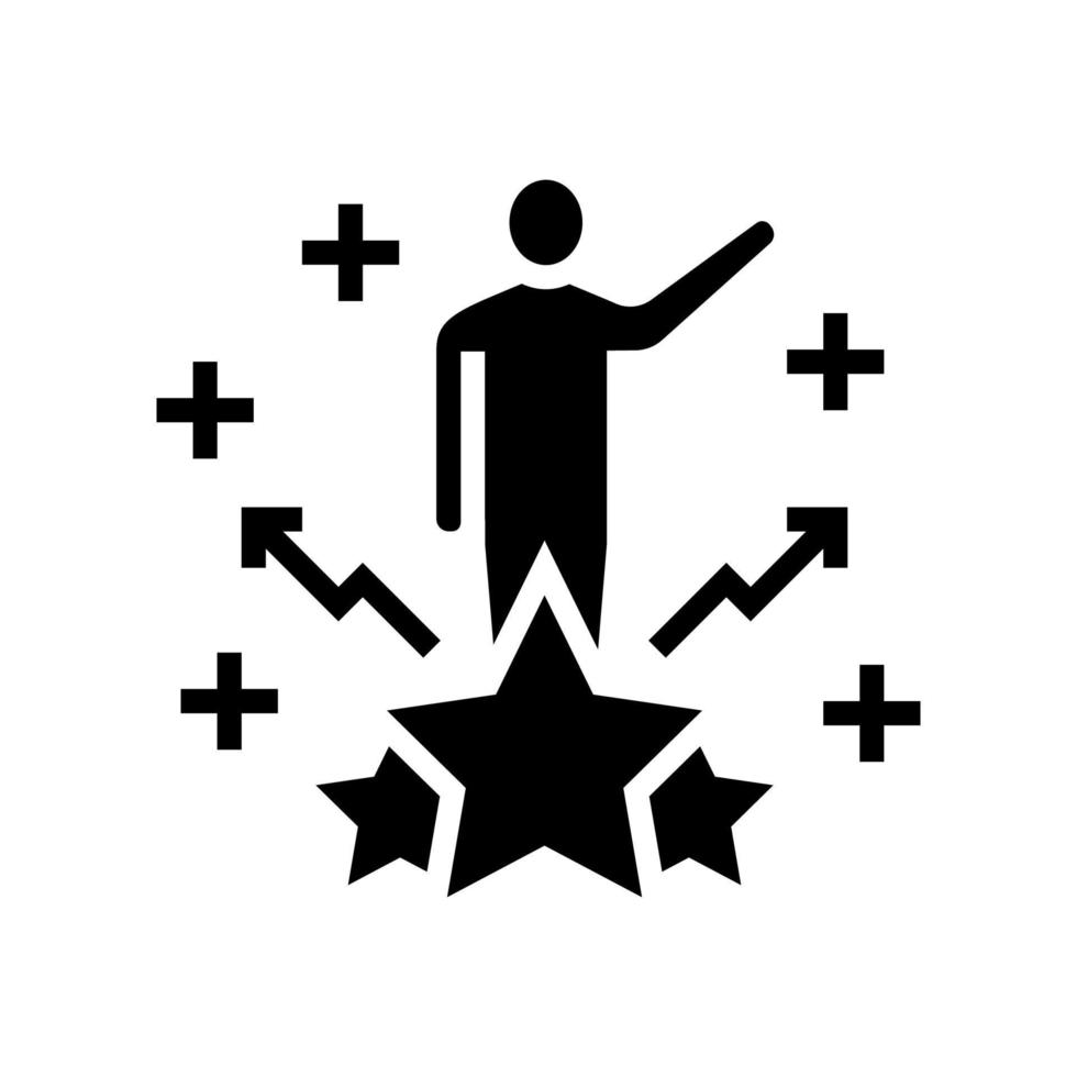 talent menschen schätzen glyph symbol vektorillustration vektor