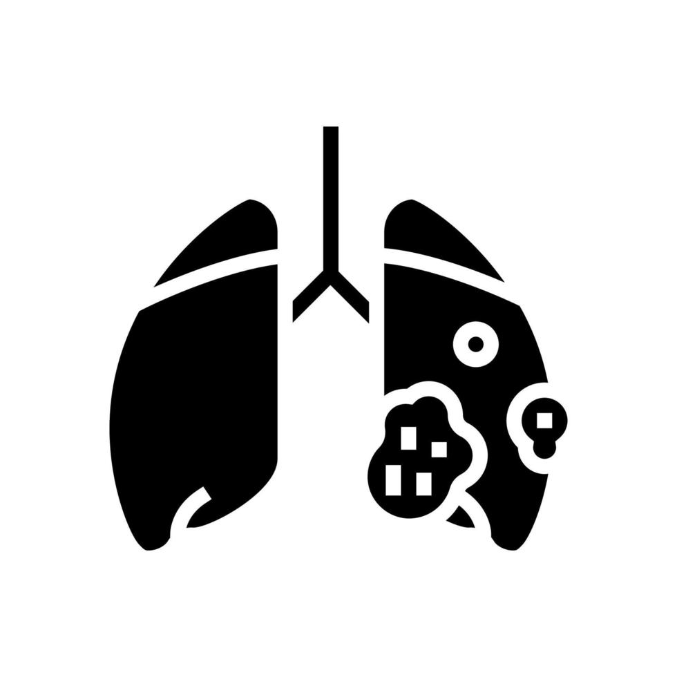 akut respiratorisk ångest syndrom glyf ikon vektor illustration