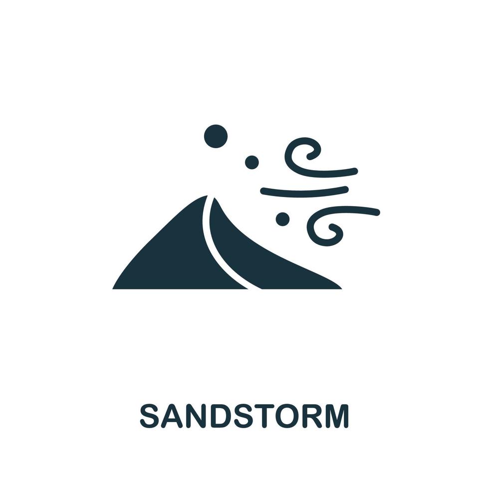 sandstorm ikon. enkel element från naturlig katastrof samling. kreativ sandstorm ikon för webb design, mallar, infographics och Mer vektor