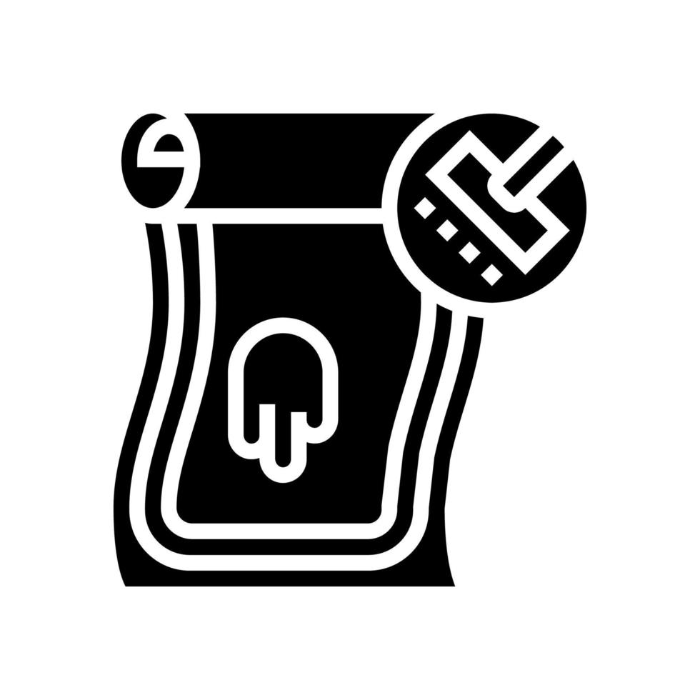 Teppichreinigung Glyphen-Symbol-Vektor-Illustration vektor