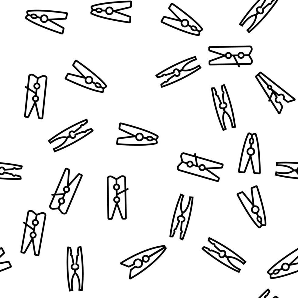 Wäscheklammern Befestigungselemente Vektor nahtloses Muster