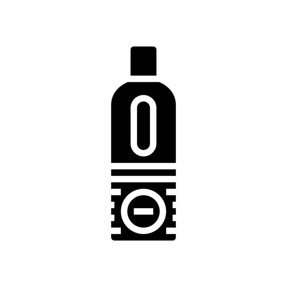 Bräunungsspray für Körperflaschen-Glyphen-Symbol-Vektorillustration vektor