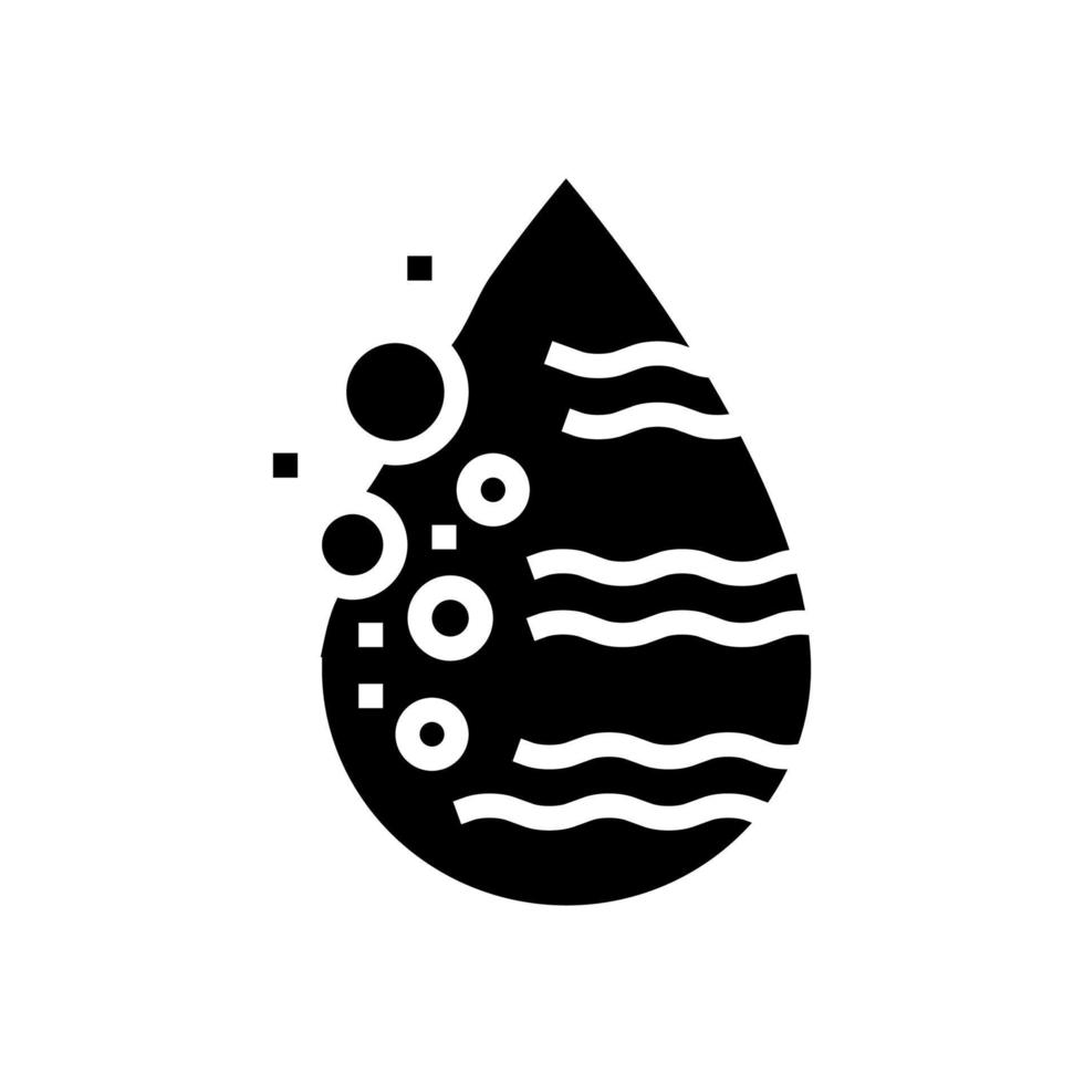 Glyph-Symbol-Vektor-Illustration für funkelndes Wasser vektor