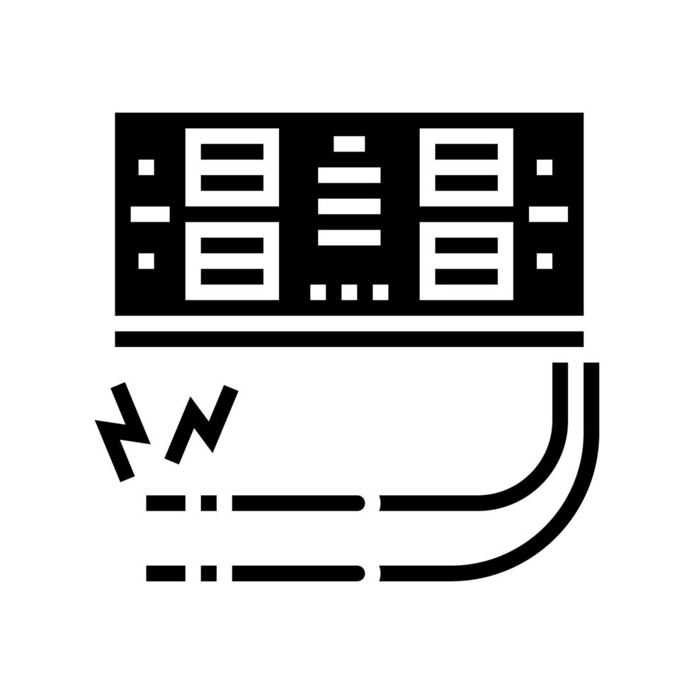 elektrokirurgi sjukhus elektronisk Utrustning glyf ikon vektor illustration