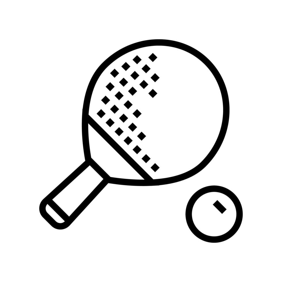 ping pong sport spel linje ikon vektor illustration