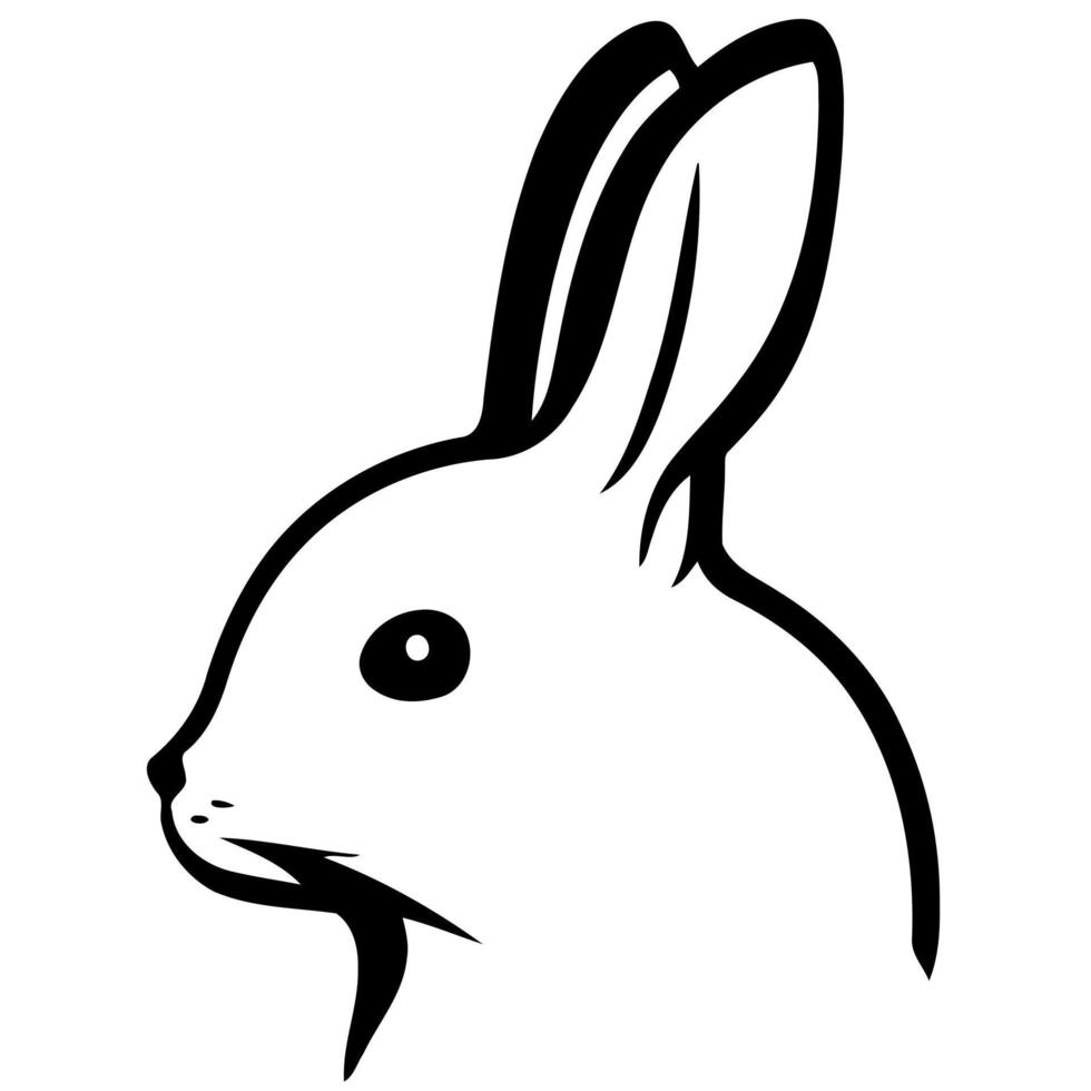 Hase Kaninchen Säugetier Tierkopf vektor