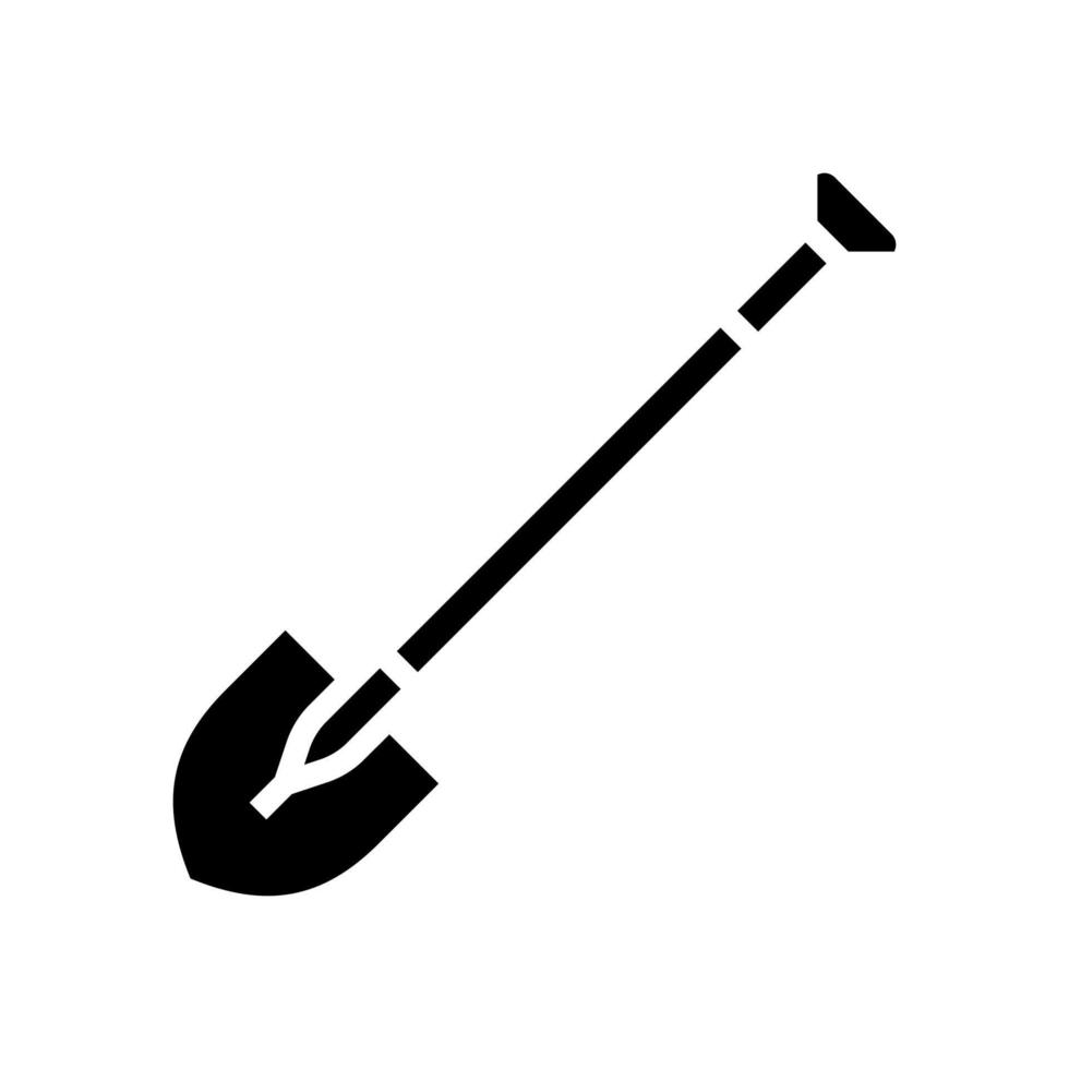 Schaufel-Werkzeug-Glyphen-Symbol-Vektor-Illustration vektor