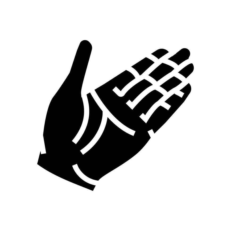 Hilfe-Hand-Glyphen-Symbol-Vektor-Illustration vektor