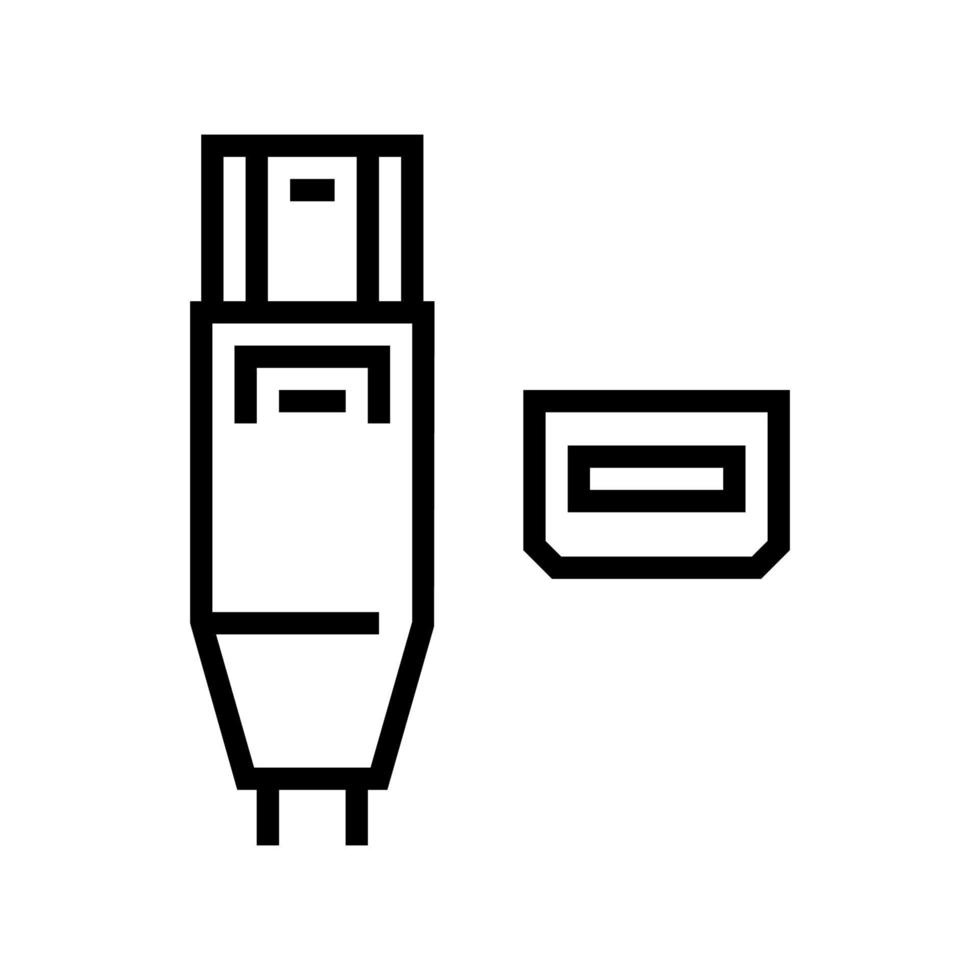 Thunderbolt-Anschlusslinie Symbol-Vektor-Illustration vektor