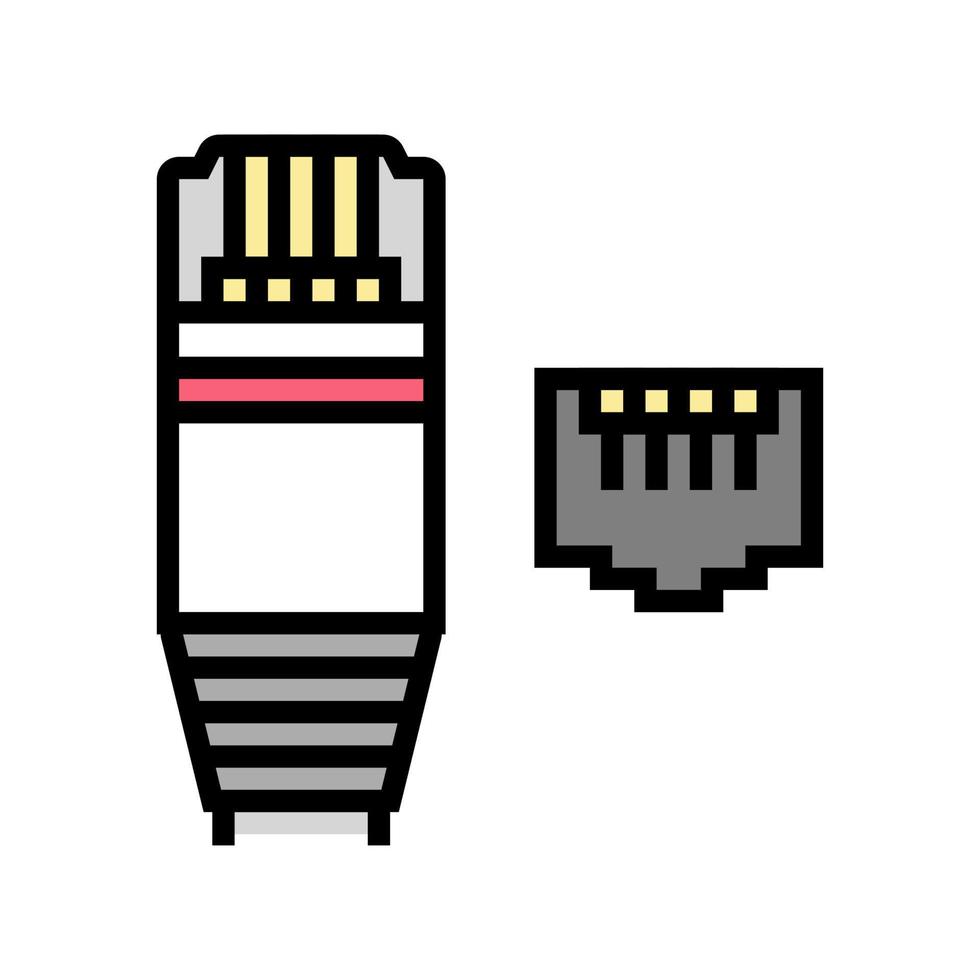 Ethernet-Modem-Farbsymbol-Vektorillustration vektor