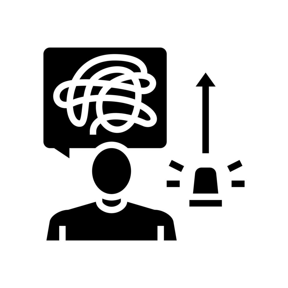 Erhöhte Fehler oder Unfälle Glyphensymbol-Vektorillustration vektor