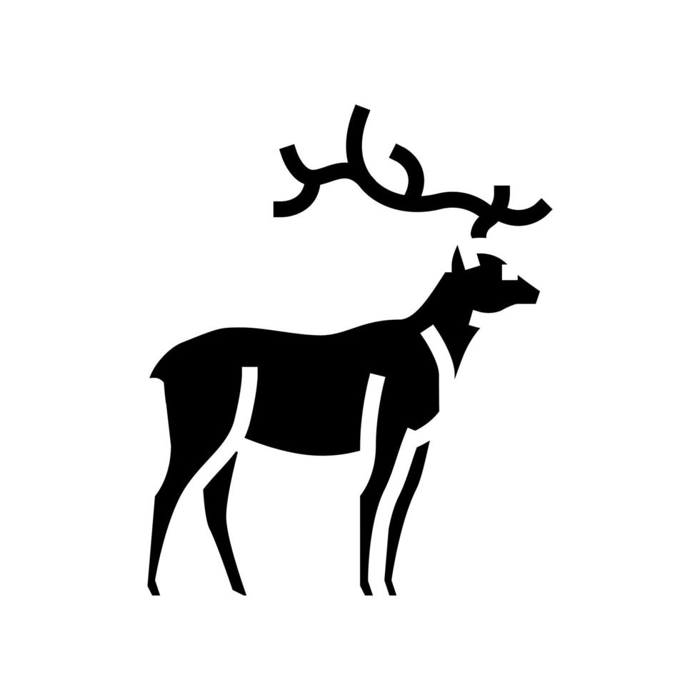 hirschtier im zoo glyph icon vector illustration