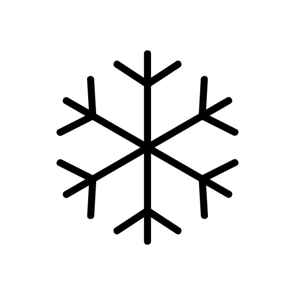 snöflinga ikon vektor. isolerat kontur symbol illustration vektor