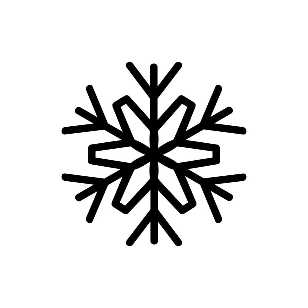 snöflinga ikon vektor. isolerat kontur symbol illustration vektor