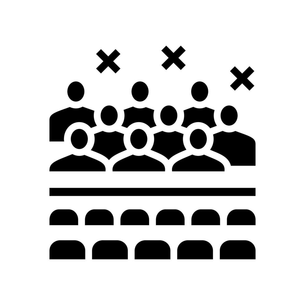 barn konsert dagis glyf ikon vektor illustration