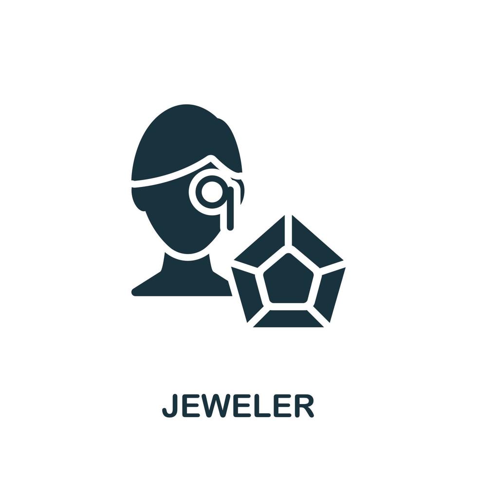 Juwelier-Symbol. einfaches element aus der schmuckkollektion. kreatives Juweliersymbol für Webdesign, Vorlagen, Infografiken und mehr vektor