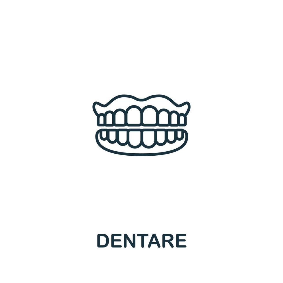 dentare ikon från äldre vård samling. enkel linje element dentare symbol för mallar, webb design och infographics vektor