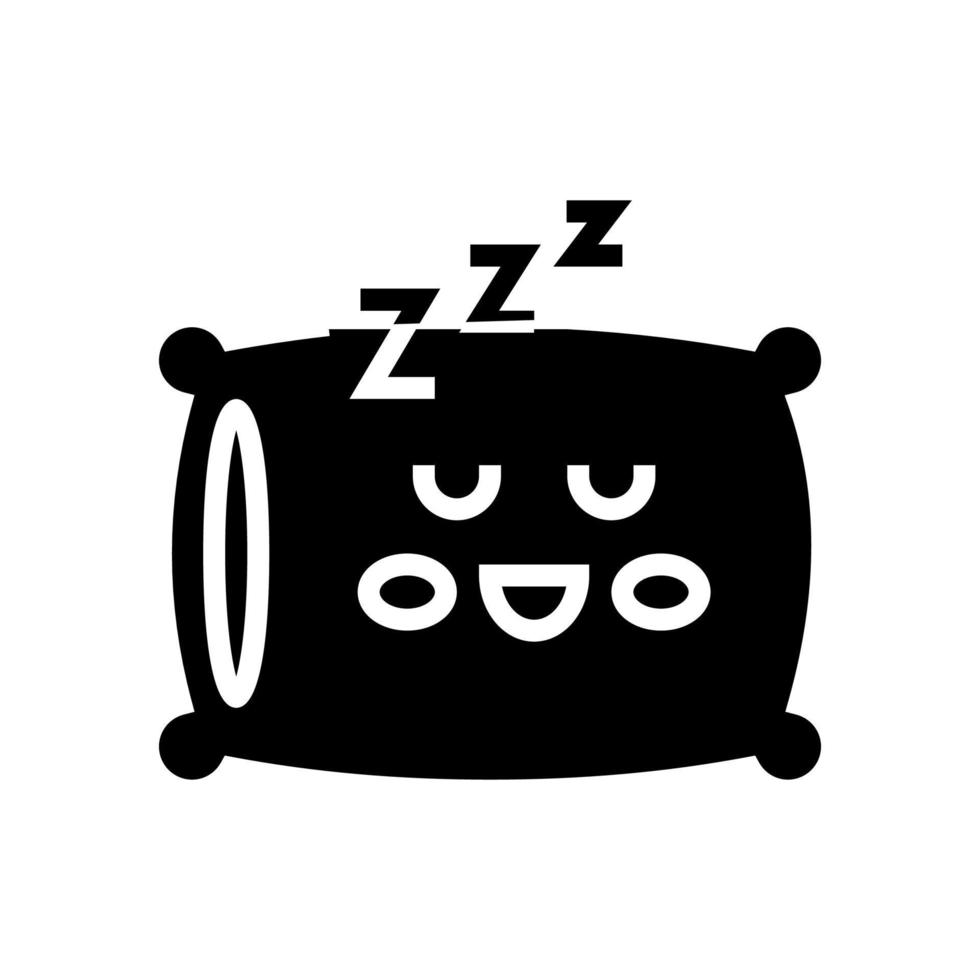 sovande tid dagis glyf ikon vektor illustration