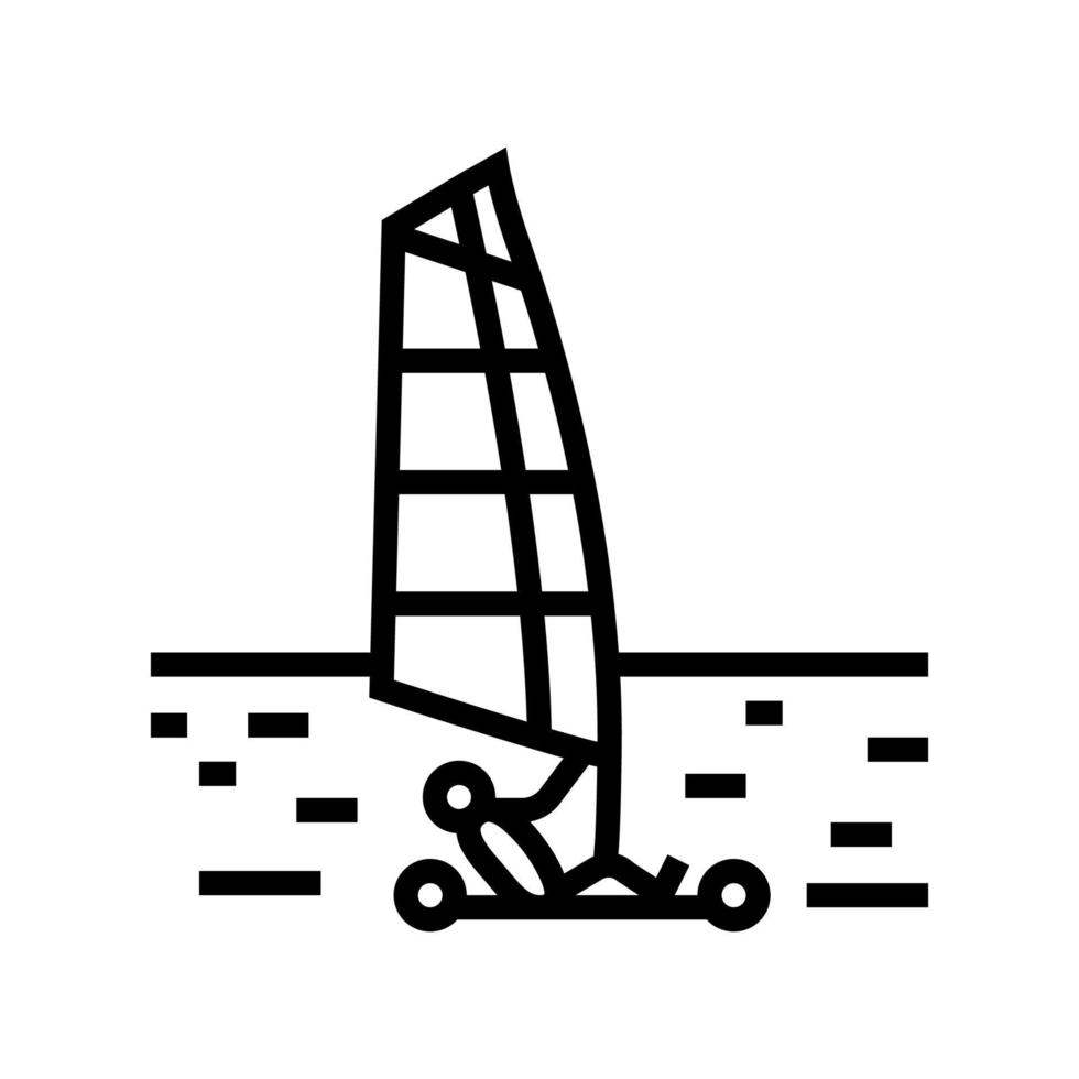 Land segeln Linie Symbol Vektor Illustration