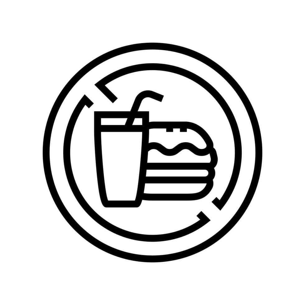 Symbol für Lebensmittelverbotslinie, Vektorgrafik vektor