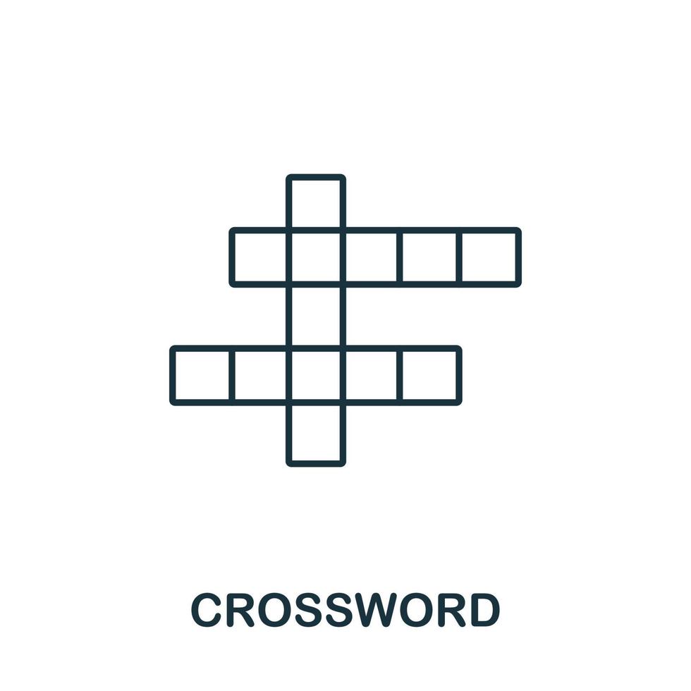 Kreuzworträtsel-Symbol aus der Hobbysammlung. einfaches Linienelement-Kreuzworträtselsymbol für Vorlagen, Webdesign und Infografiken vektor